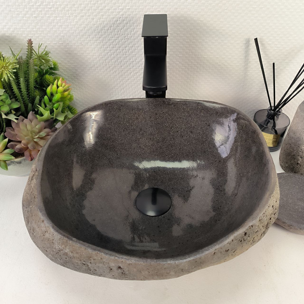 Раковина из речного камня RS-65192 40*36*15 0861