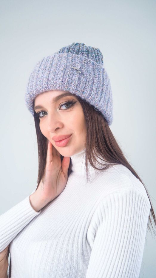 S6908CRY Шапка (Сиреневый / 57-58 / 30х30х6 / 57 / Сиреневый / Мохер/альпака / 0.3)