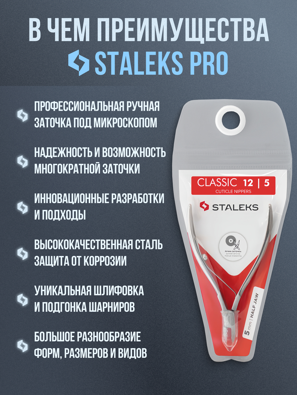 Кусачки для кожи CLASSIC 12-5