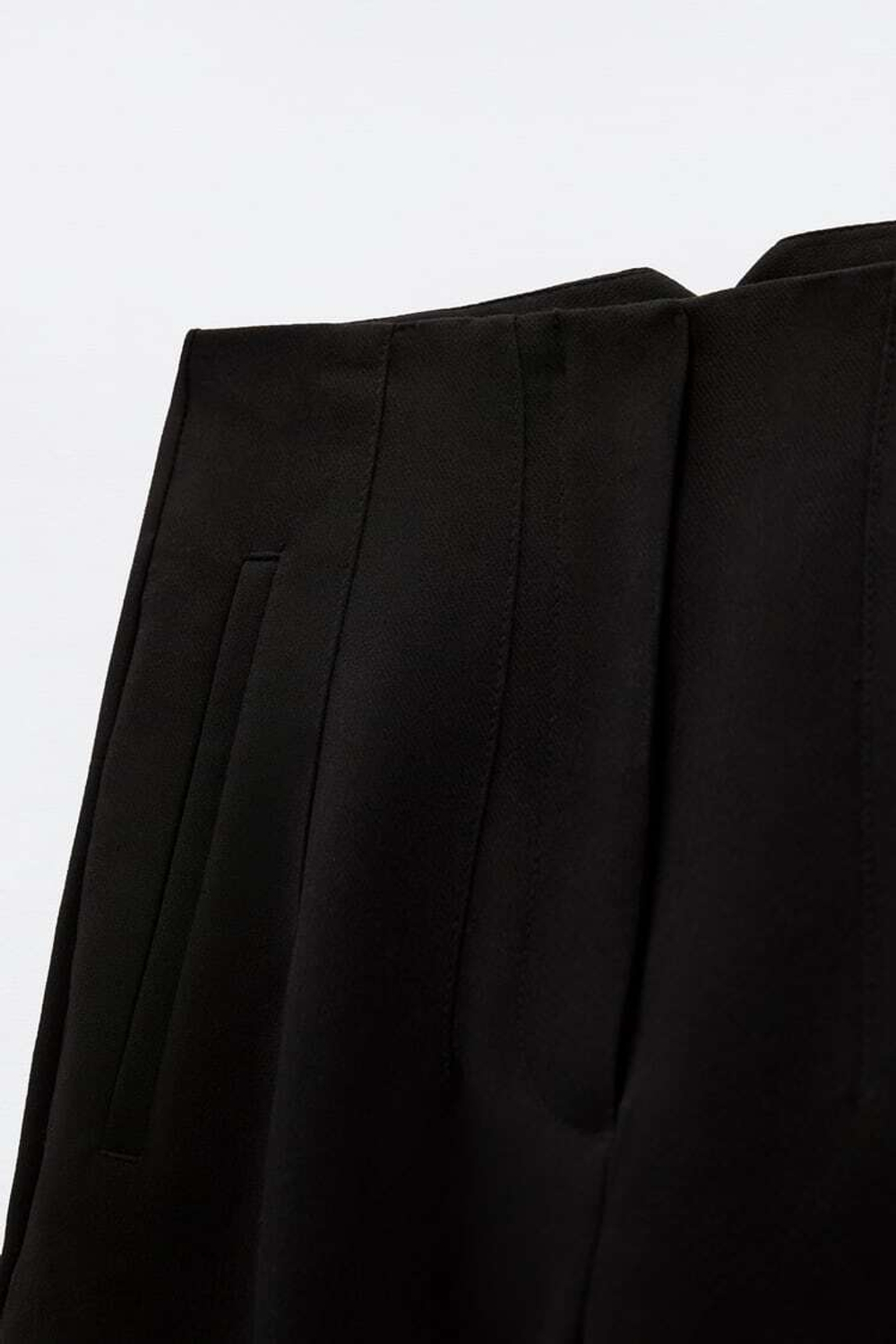 ZARA БРЮКИ С ВЫСОКОЙ ПОСАДКОЙ, ЧЕРНЫЙ