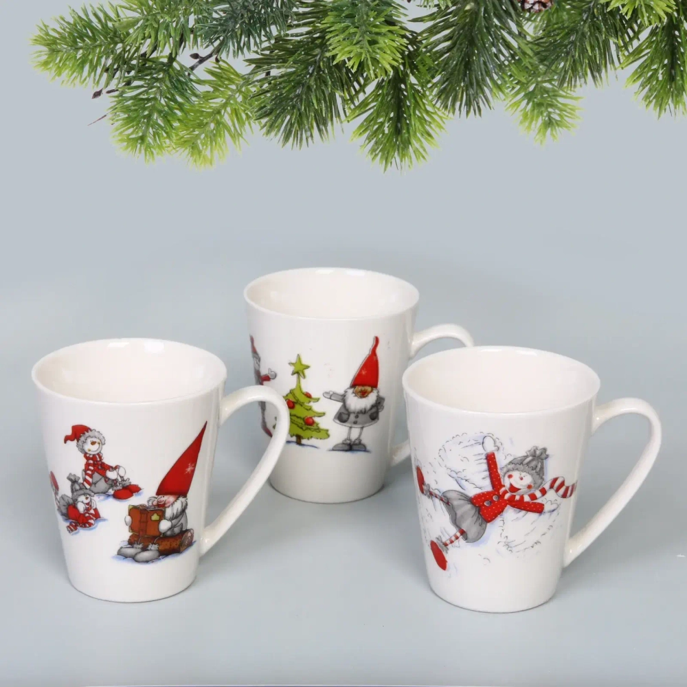 Кружка керамическая 350мл «Веселые человечки», микс рисунков