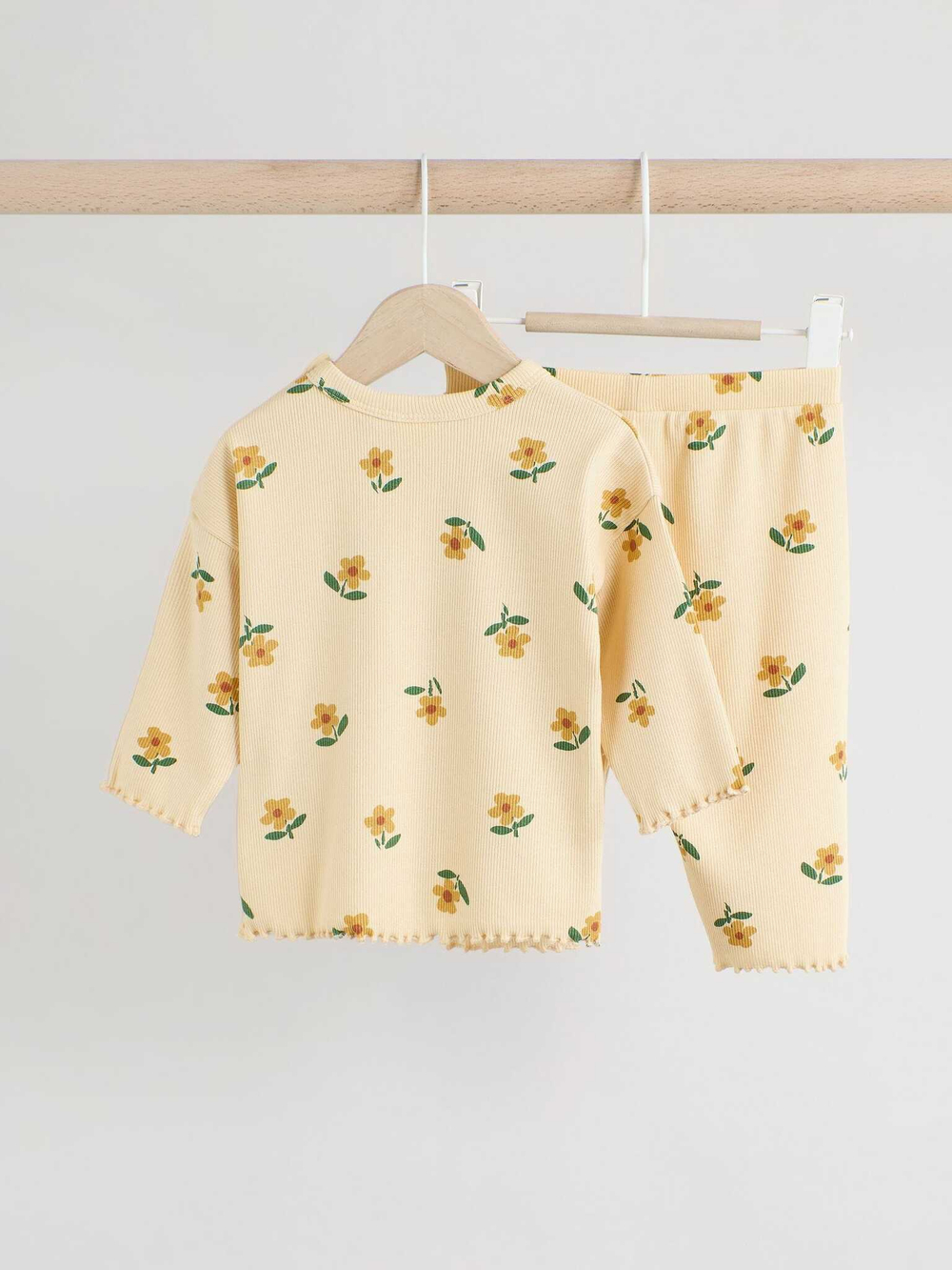 Лонгслив и брюки в комплекте для малышей Next E66-457, Светло-желтый