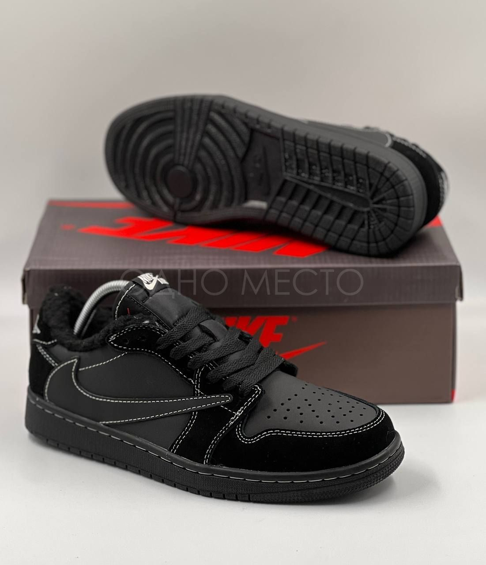 Nike Air Jordan 1 Low Scott Phantom (с мехом)