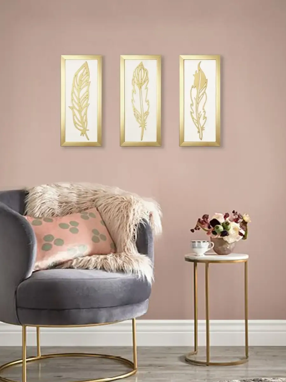 Декор настенный "Перышко" 19*54 см