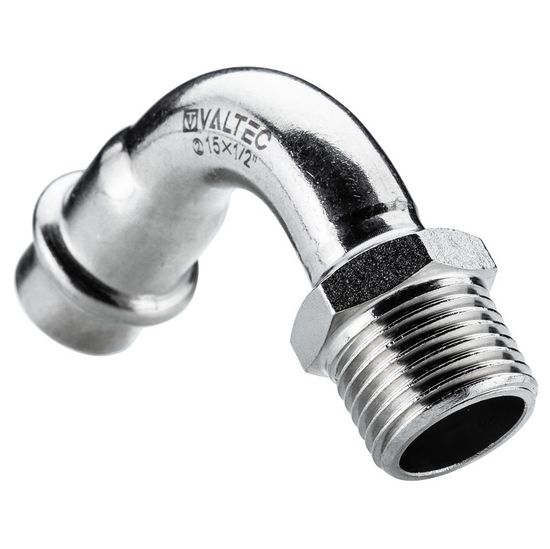 Отвод пресс Valtec 35x1" НР 90° (пресс-фитинги из нерж. стали серии VTi.957.I)