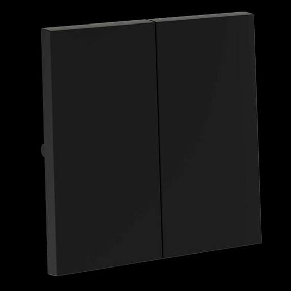 Клавиши для выключателя/переключателя двухклавишного S70 (черный матовый) Voltum VLS000308
