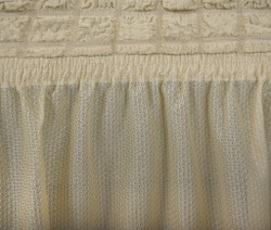 Комплект чехлов на трехместный диван и кресла с оборкой, цвет Бежевый