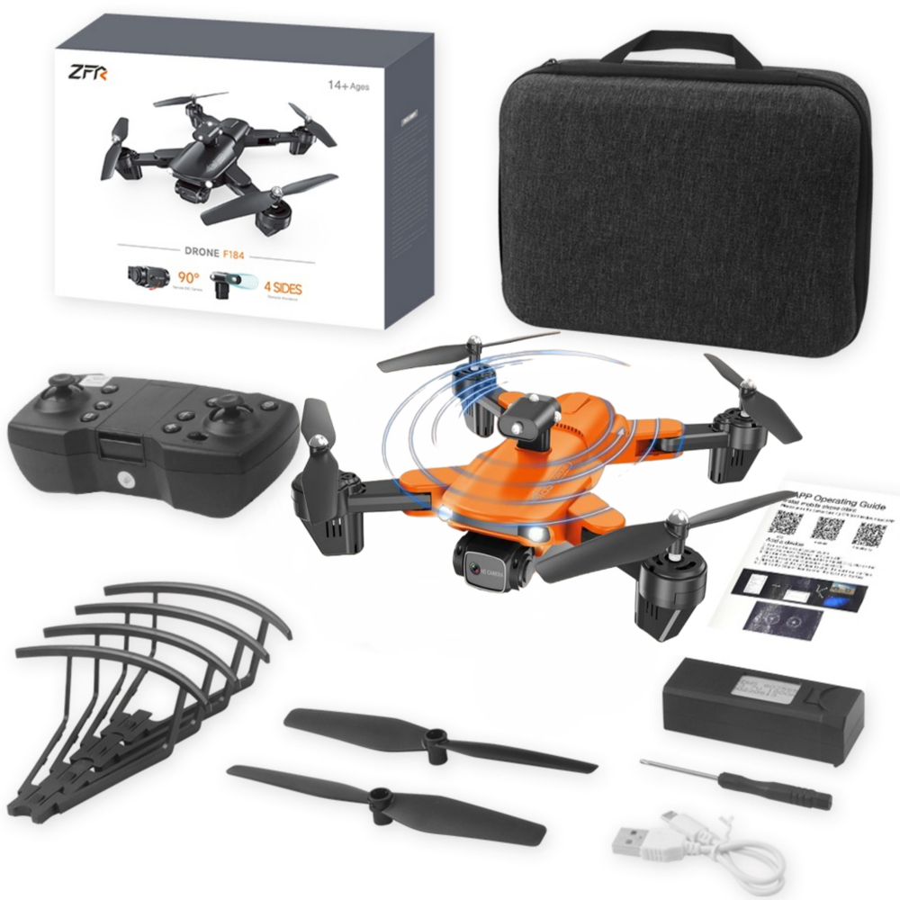 Квадрокоптер дрон на р/у с двойной 1080Р/4K HD камерой WiFi / Fpv "ZFR / Drone F184"