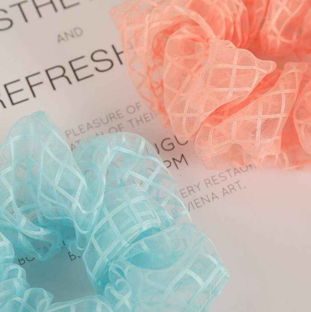 Sale 10%! Модный аксессуар !!! Невероятно женственная и нежная резинка для волос, Цвет бирюза, 1 шт.