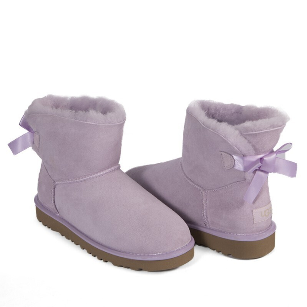 Угги Mini Bailey Bow II Metallic Lavender Fog