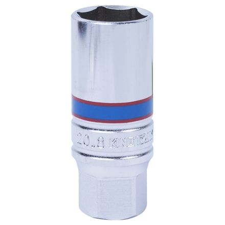 Цена на KING TONY (363521) Головка свечная шестигранная 3/8", 21 мм, резиновый фиксатор