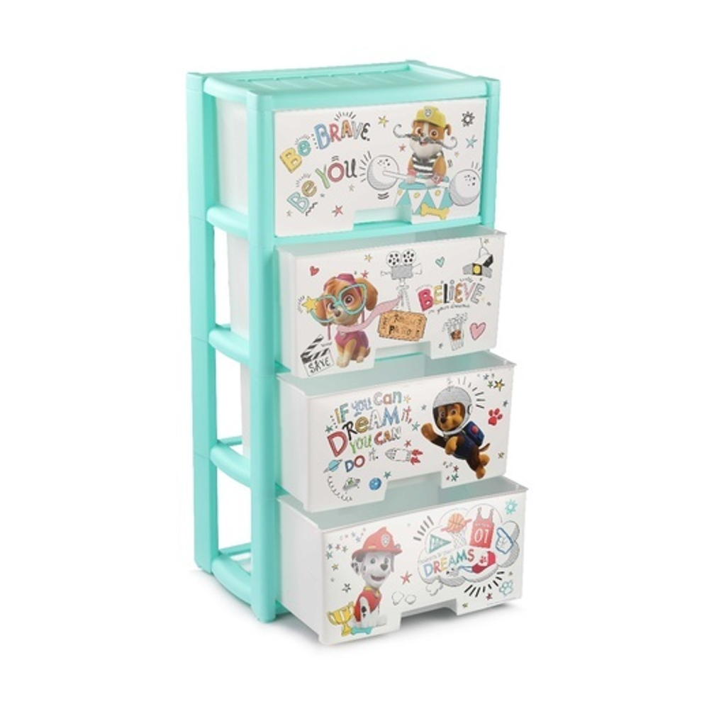 Комод "Щенячий патруль" 4-х секционный М7989