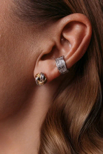 Кафф "Кружевной" в серебре