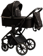 Детская коляска Peppy Tecla 3 в 1 с автокреслом Verona Black Shadow Black Chrome Edition Черный