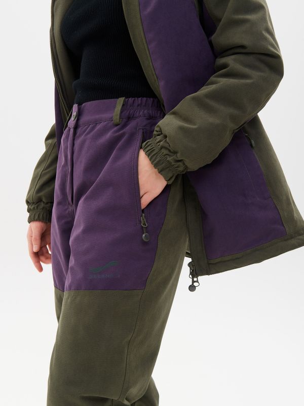 Костюм демисезонный женский Селенга ткань Исландия цвет Хаки/Фиолетовый