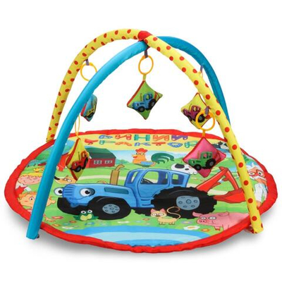 Развивающий коврик "Синий Трактор" 85*85 см, с игрушками на подвеске (Умка)