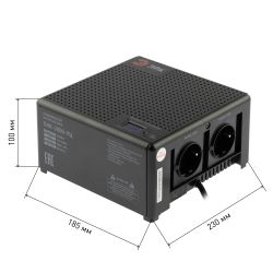 Стабилизатор напряжения ЭРА CНК-2000-УЦ компактный универсальный, 140-260В/220В, 2000ВА | Компактные