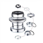 Рулевая колонка MIXIEER, 1", резьбовая, EC 30/25.4-24T  EC 30/27, подшипники 5/32"x16- 2шт, высота 35мм, серебристая (50/200)
