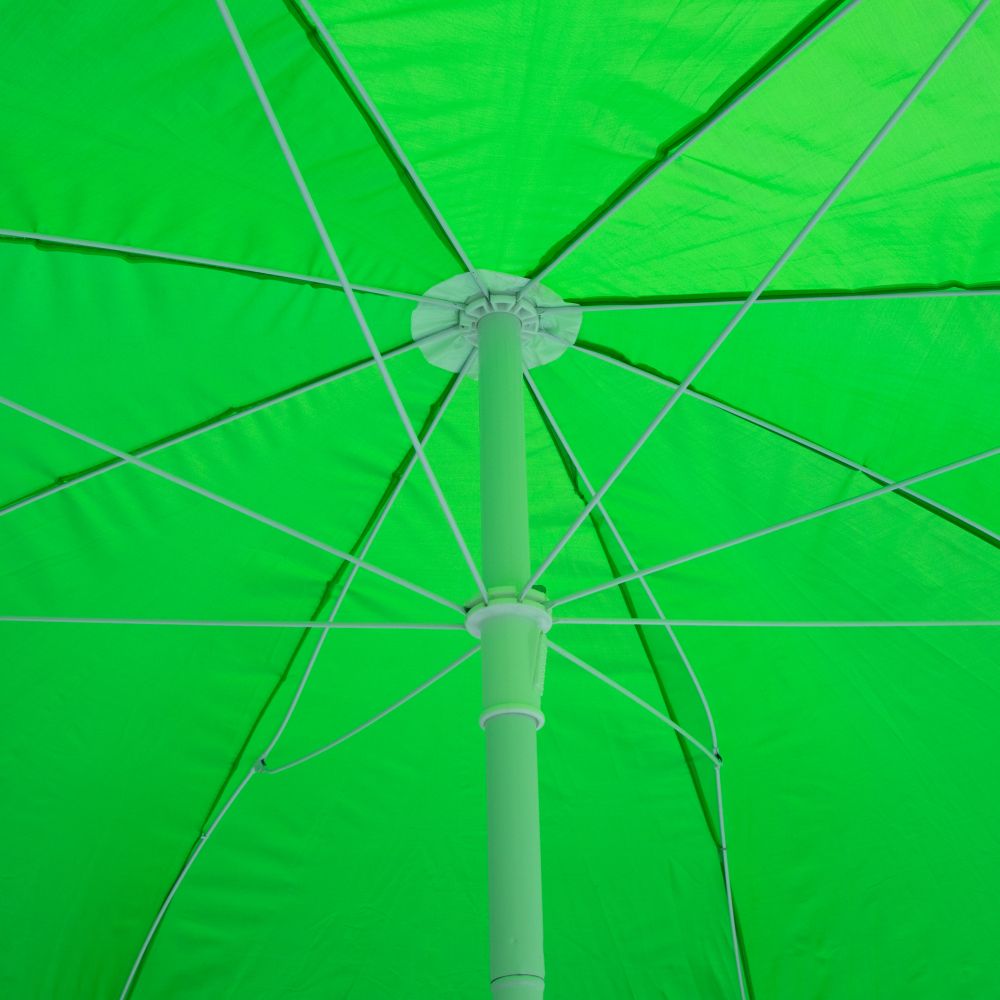 Зонт пляжный СЛЕДОПЫТ прямой, d - 180см, h - 183см, d штока 22/25мм, Oxford 210D, цв. зеленый/10/