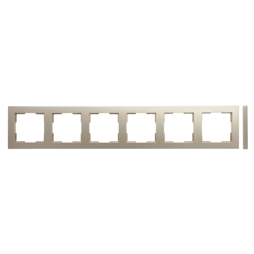Рамка 6 постовая Slim LIREGUS EPSILON K14-145-06.E/Ch шампань