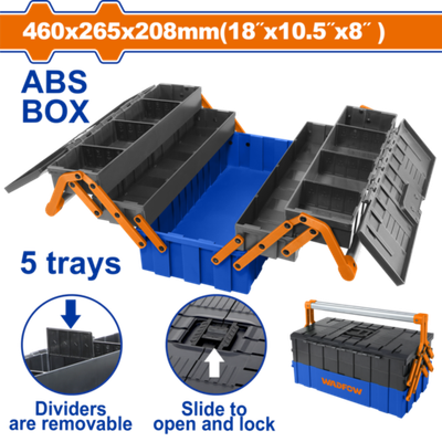 Ящик для инструмента 460х265х208 мм, 35 кг (4) WADFOW WTB4305