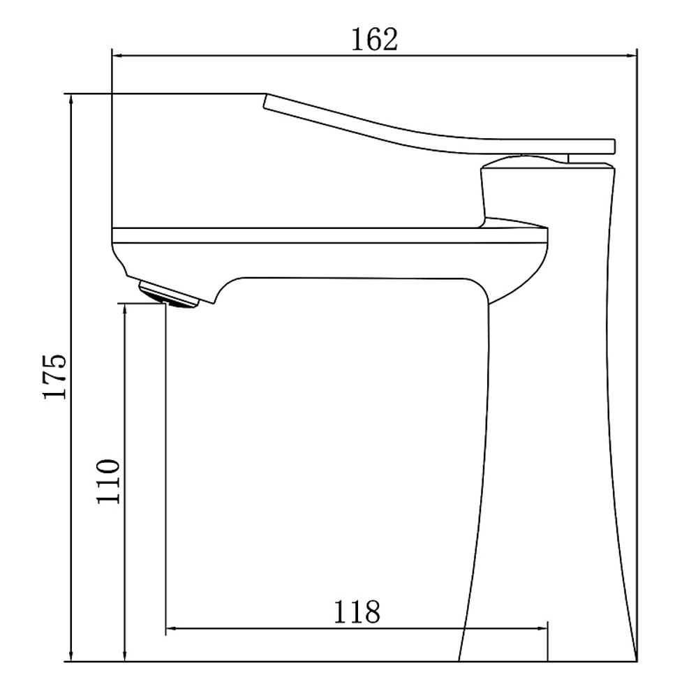 Cмеситель для раковины Azario Escaro керамический картридж, хром (AZ-K1074)