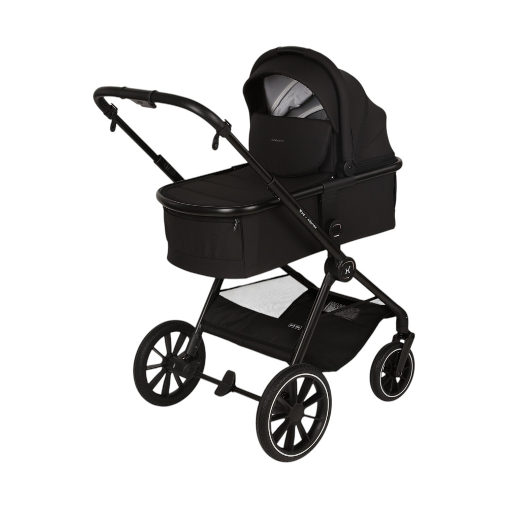 Детская универсальная коляска Adamex NOVA 2в1 - Black (Черная ткань)