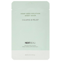 Успокаивающая тканевая маска с маслом Семян Конопли Nextbeau Hemp Seed Solution Sheet Mask Calming & Relief 5шт