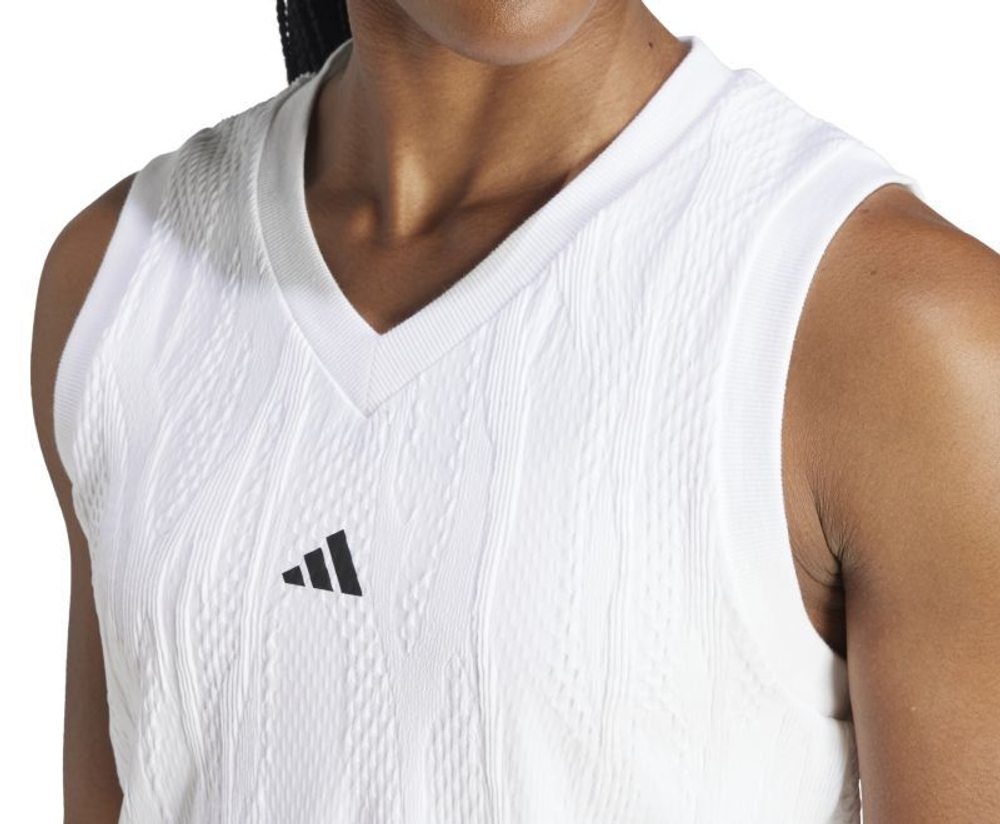 Женский топ теннисный Adidas Tennis Pro Crop Top - белый