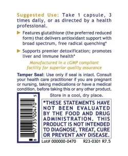 Glutathione Complex 60 capsules Premier Research Labs