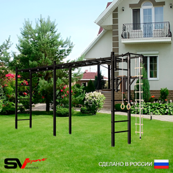 Уличная шведская стенка Sv Sport рукоход х 2 У50800 (Турник/Брусья/Канат/кольца/лестница)