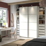 Шкаф-купе - IKEA PAX/MEHAMN/ПАКС/МЕХАМН ИКЕА, 250x66x236 см, белый