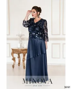 Платье 390-1-синий Minova