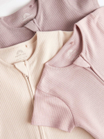 Боди с коротким рукавом для малышей Next Q53-613, 3 шт., Молочный, Розовый