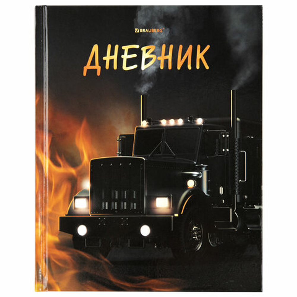 Дневник 1-4 класс 48 л., твердый, BRAUBERG, глянцевая ламинация, с подсказом, "Fire Road"