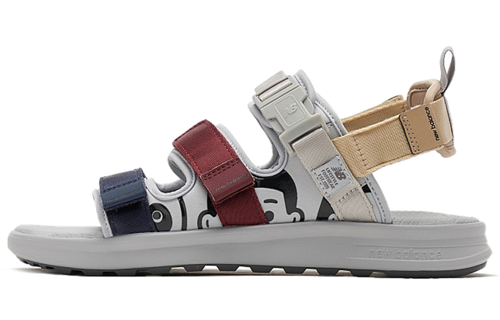 Noritake x New Balance comfortable all-match beach sandals for men and women with the same style light gray