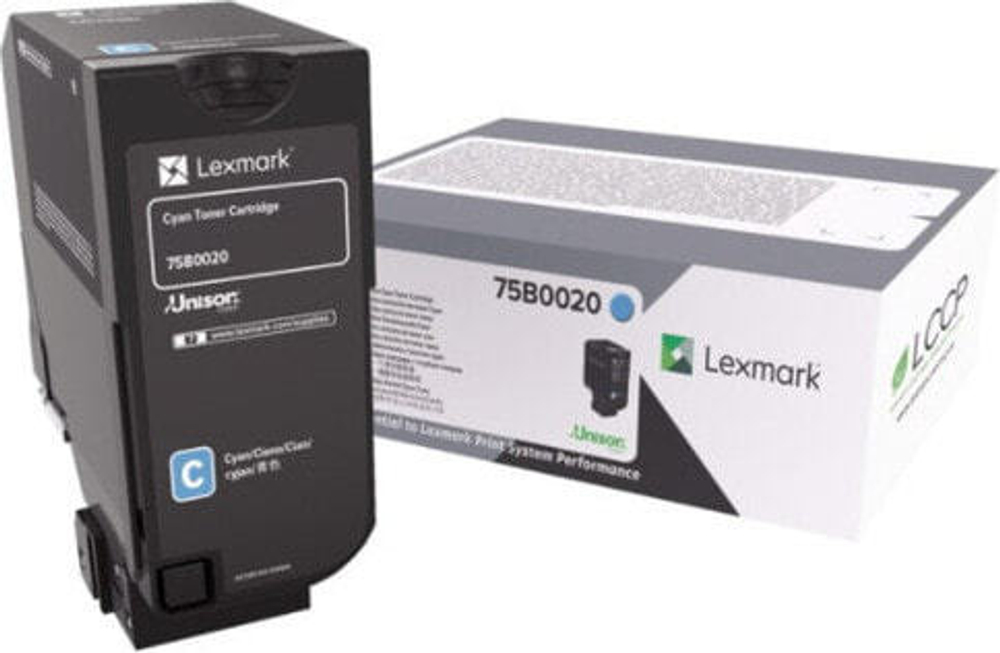 Lexmark 75B0020 тонерный картридж Подлинный Голубой 1 шт