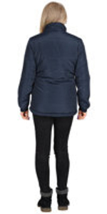 Куртка "SNOW" синяя с бежевым на подкладке флис (ЧЗ) тк. Принц