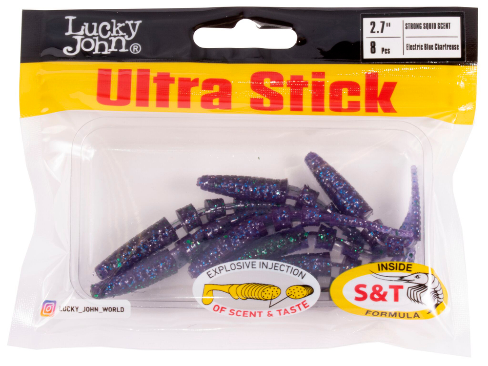 Мягкая съедобная приманка LJ Pro Series Ultra Stick 2.7 in (68 мм), цвет T52, 8 шт