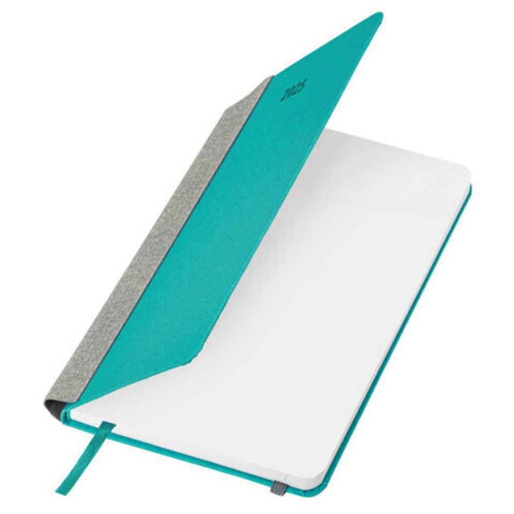 Ежедневник датированный 2025 А5 138x213 мм, BRAUBERG "Mosaic", под кожу, карман для ручки, бирюза, 115837