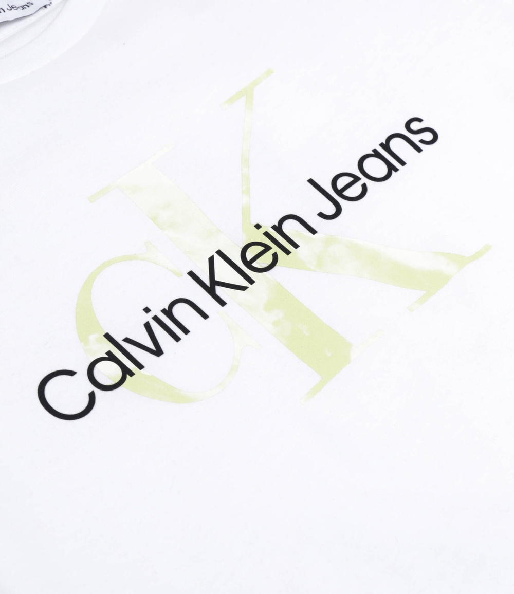 футболка monogram print logo Calvin Klein Jeans - белый(IU0IU00395)
