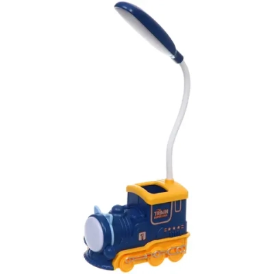 Настольная лампа «Sweet - Паровоз» LED 10*5*21 см, USB 5v 3w, Синий/желтый