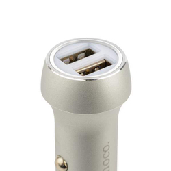 Разделитель автомобильный Hoco Z7 Kingkong dual USB Car Charger Apple&amp;Android (2USB: 5V &amp; 2.4A) Серебристый