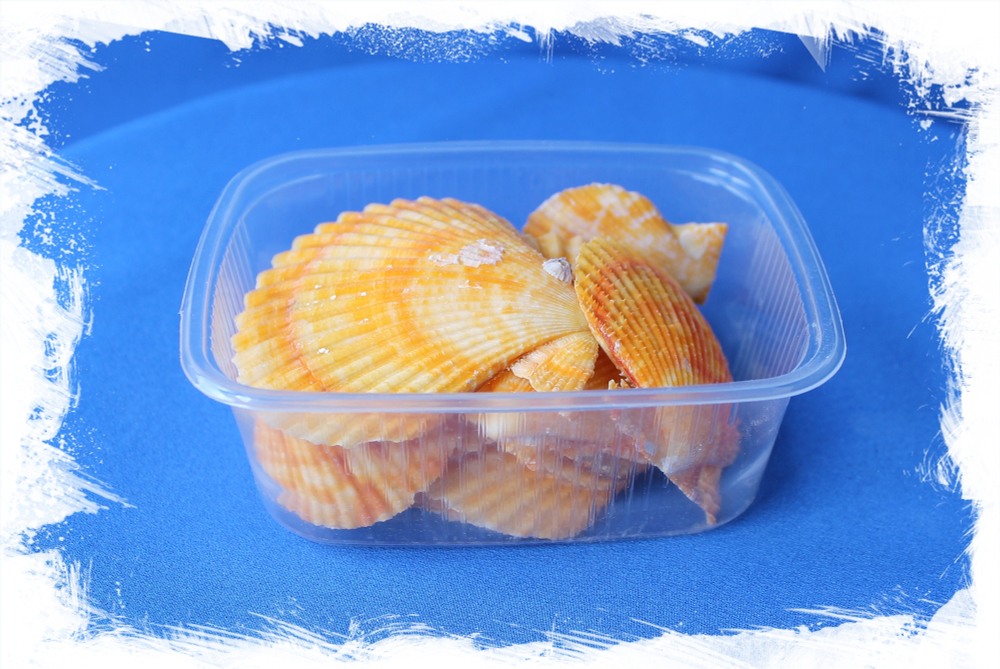 Оранжевый гребешок, 4-7см, 100гр, 20шт, 250мл