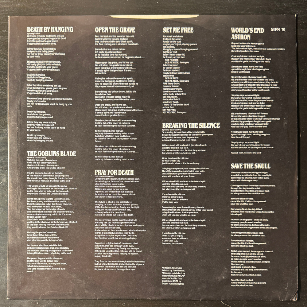 Heathen ‎– Breaking The Silence (Англия 1987г.)