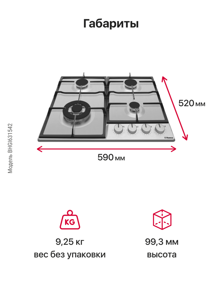 Газовая панель Hansa BHGI631542