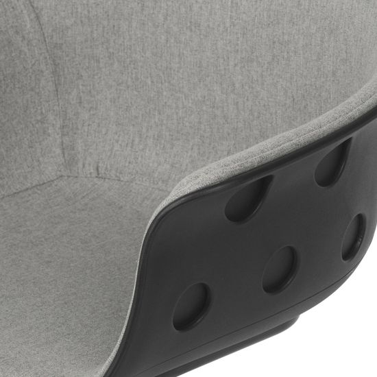 Кресло Expectation черное серая ткань 