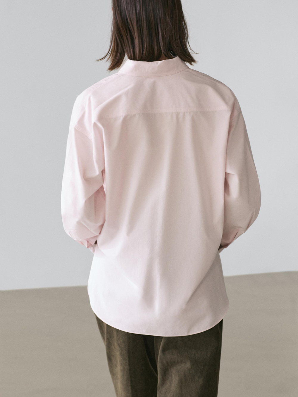 Massimo Dutti Рубашка из смеси поплина и хлопка, розовый