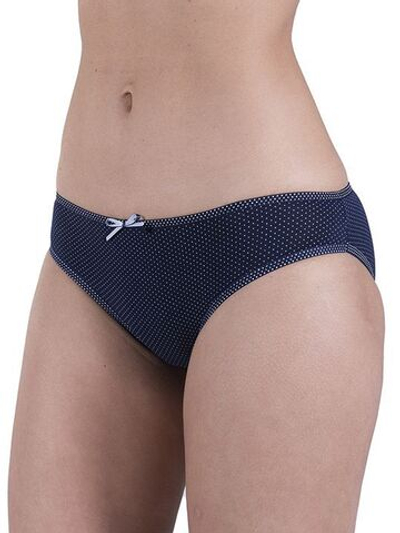 Хлопковые слипы с принтом горошек (Размер: L) (Цвет: синий)