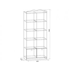 Стеллаж «Амели» (дуб млечный), ЛДСП, Мебельсон